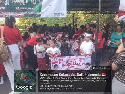 Meriahkan HUT RI ke- 81 dan Ulang Tahun Desa Panji Anom ke-53, Pemdes Panji Anom Gelar Jalan Santai 